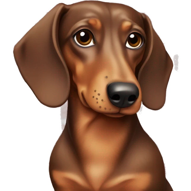 a dachshund in a plaid emoji