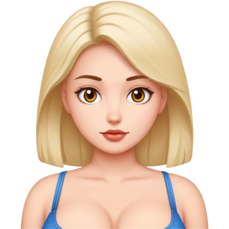 Naked girl with big boobs emoji