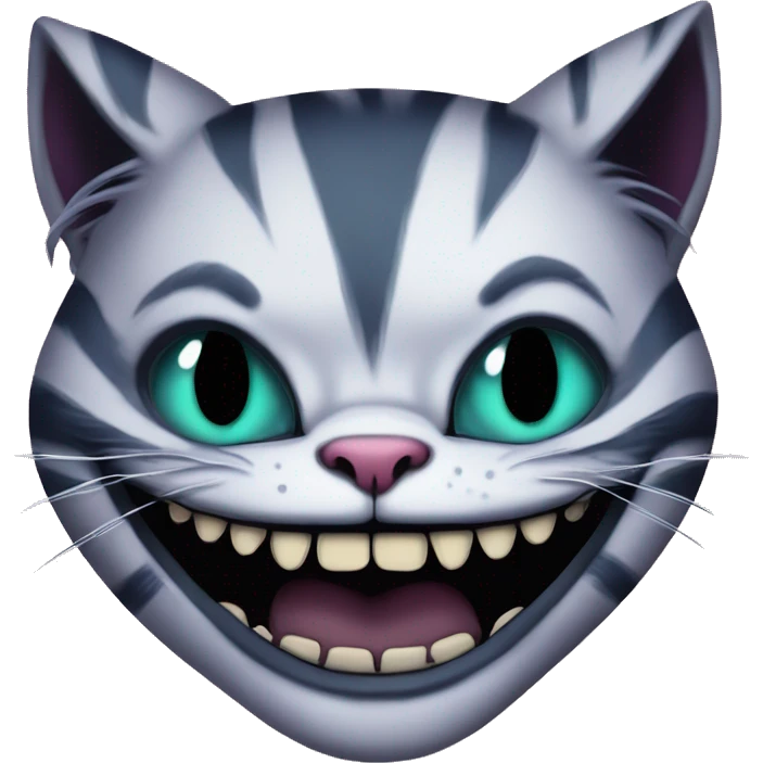 Gothcore Cheshire Cat with septum piercing  emoji