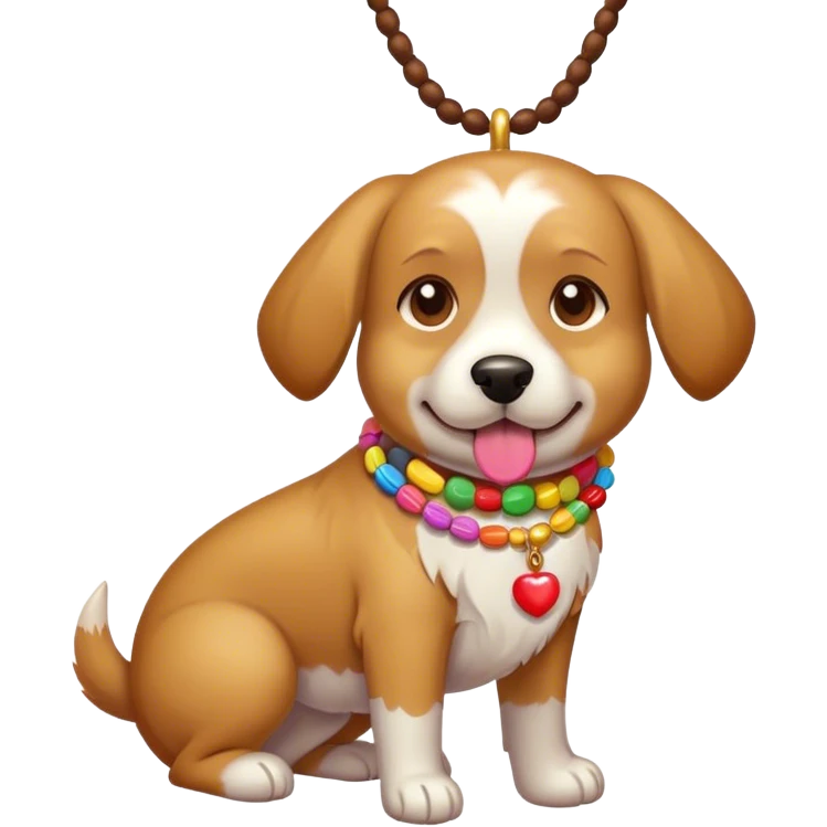 Dog wearing sweets  emoji
