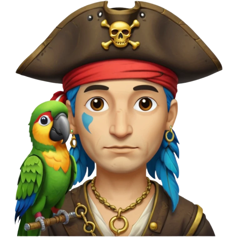 pirate and parrot emoji