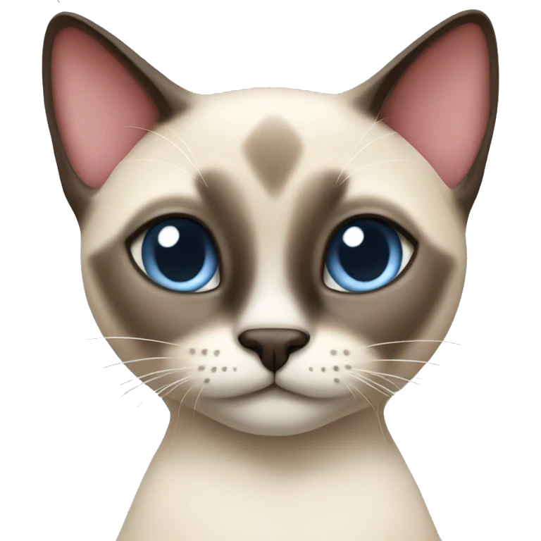 siamese cat with hearts emoji