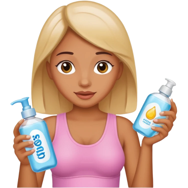 Sissy holding baby oil emoji