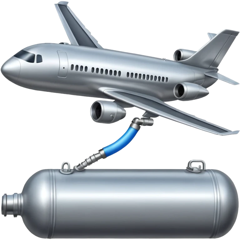 Airplane wing fuel tank being filled with jet fuel emoji