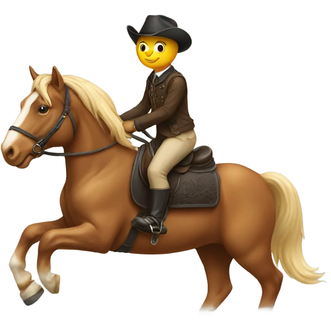 Cat riding a horse emoji