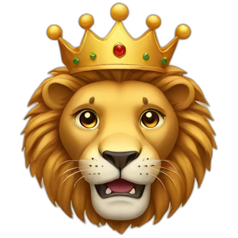 Lion with crown emoji