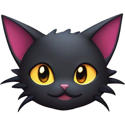 Cool Cute Edgy Black Dark Chibi Cat-Noibat-Noivern-Litten-Fakémon-hybrid emoji