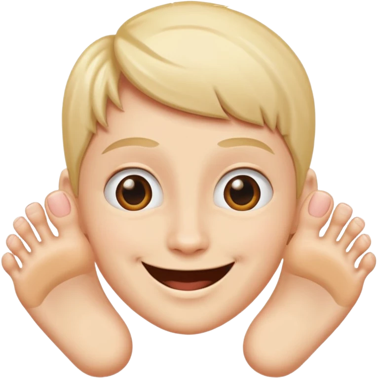 Toe flipping the middle toe emoji
