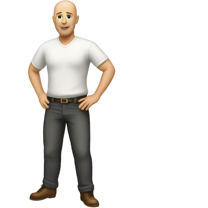 Bald man on a yacht  emoji