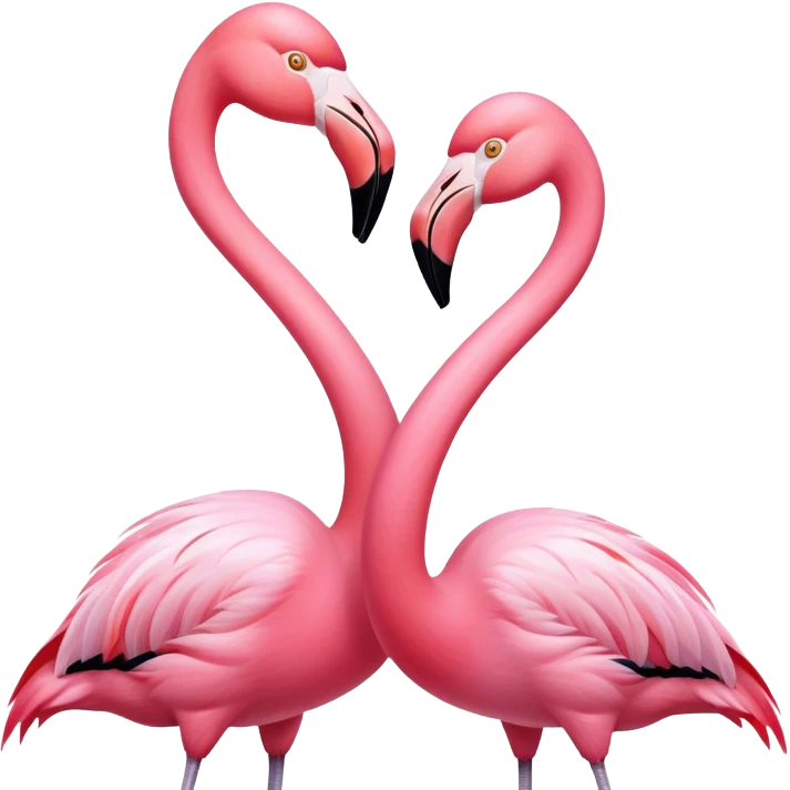 Flamingoes in love  emoji