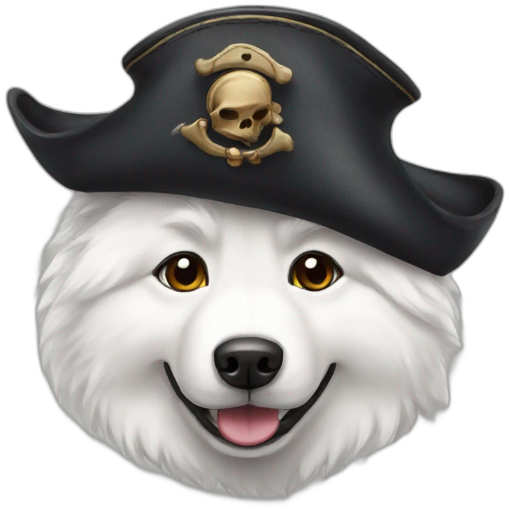 samoyed-pirate-hat emoji