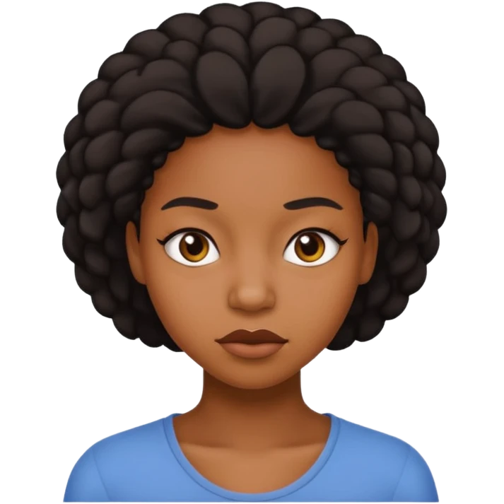 Sarcastic Stank face 20 year old black woman  emoji