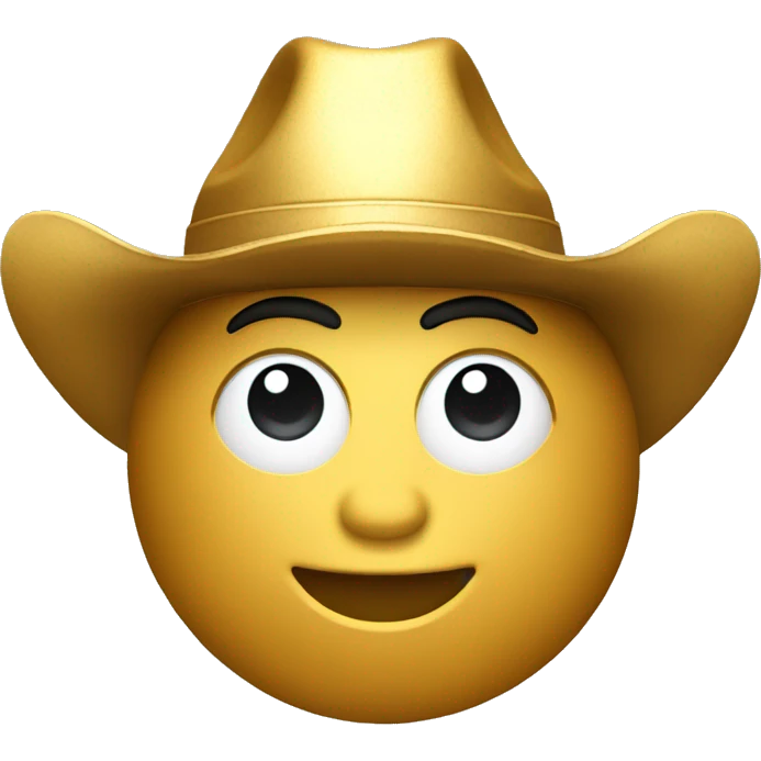 gold medal with a cowboy hat emoji