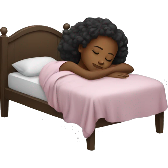 Black girl sleeping emoji