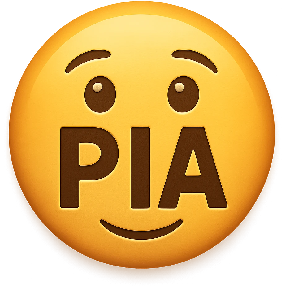  emoji that says "PIA" emoji