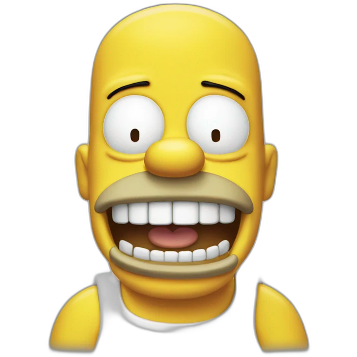 Homer Simpson who laughs emoji