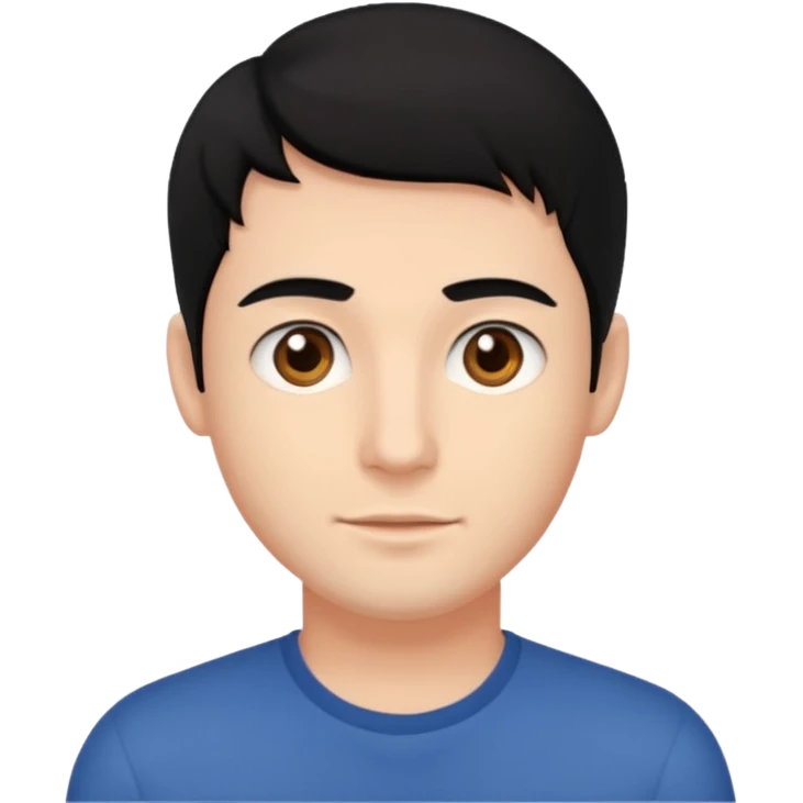 30 yaş genç erkek siyah saçlı emoji