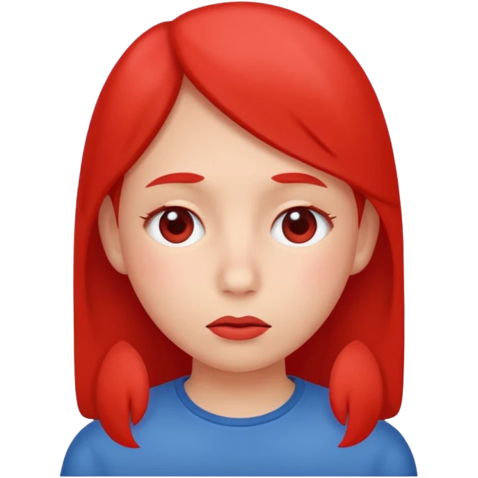 Shy red cheeks emoji