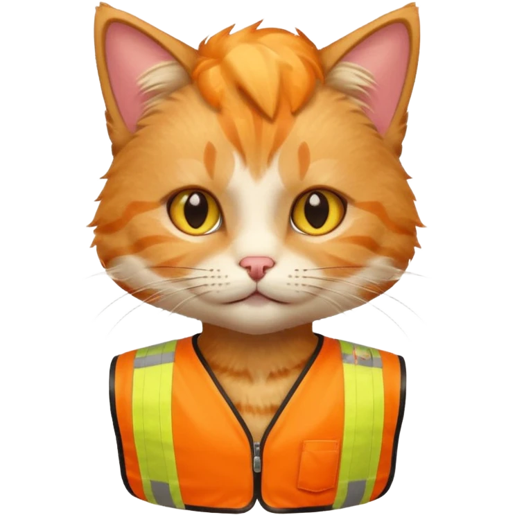 cat in hi-vis vest emoji