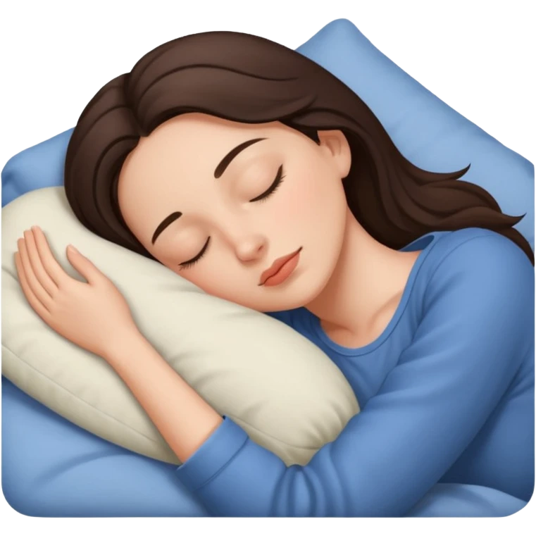 Brunette Sleeping beauty emoji