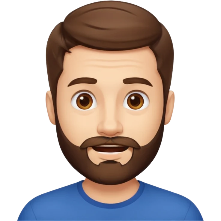 
<emoções>
{{Passar o sentimento de satisfação, de felicidade e leveza}}  
</emoções>

<elementos_visuais>
{{Um homem com barba média, cabelo curto e expressões fortes. De preferencia só um rosto flutuante}}  
</elementos_visuais> emoji