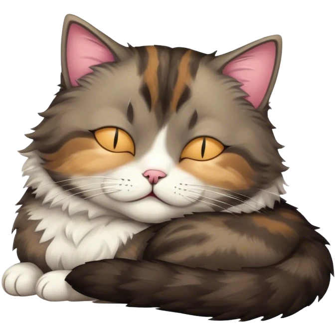 american short hair cat sleeping emoji
