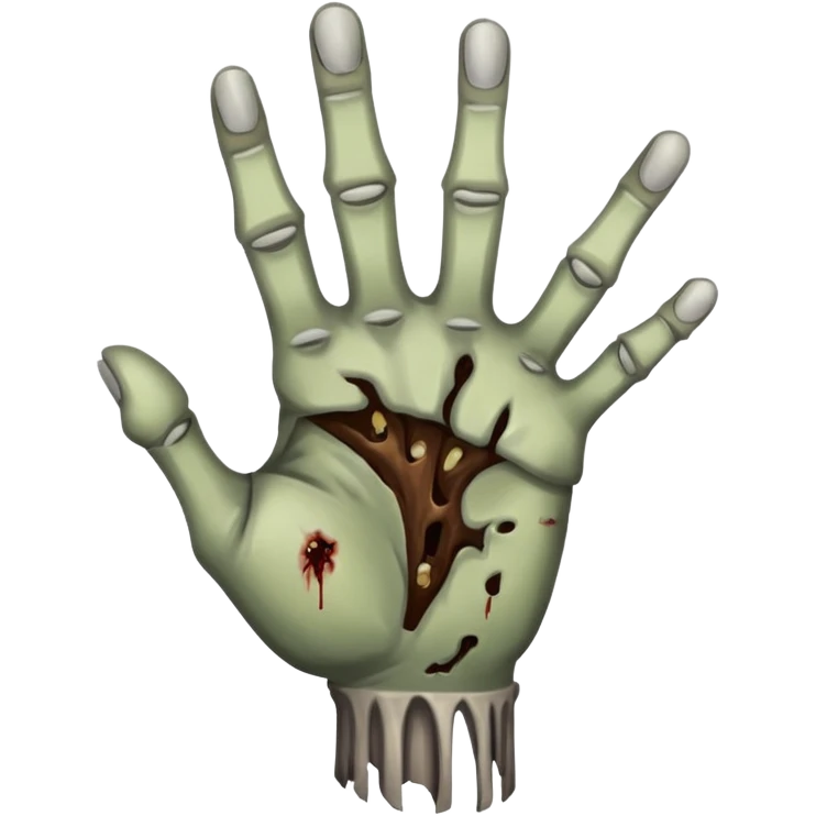 zombie hand point emoji