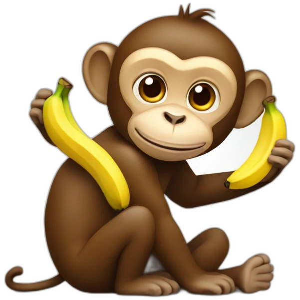 monkey with a bananna emoji