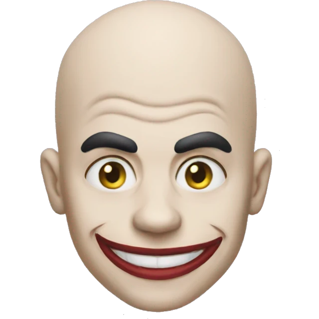 Bald joker emoji