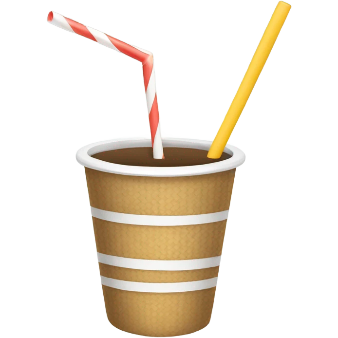 White lines and a straw emoji