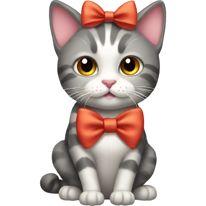 Cat with bow emoji