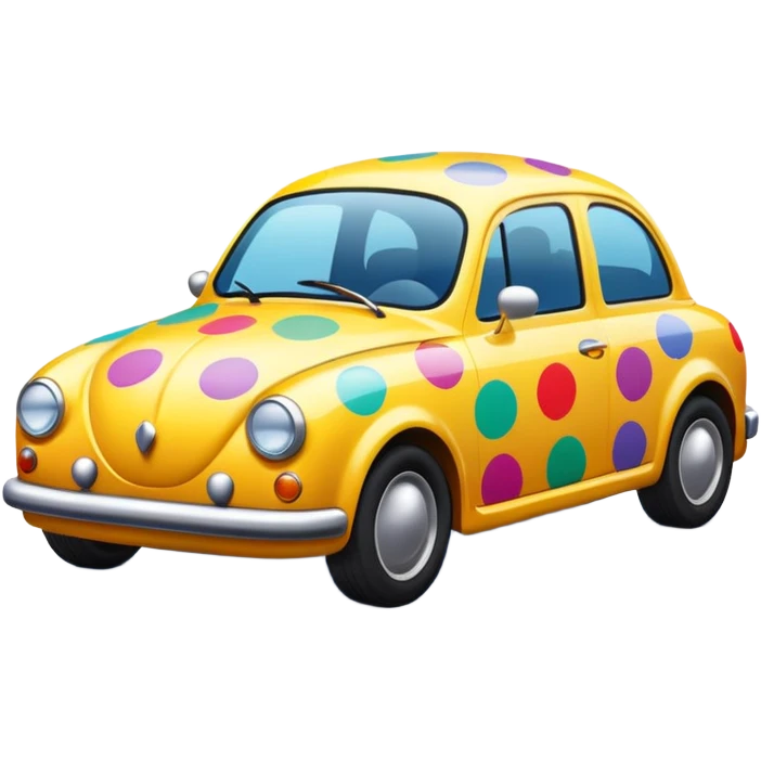 polka dots car emoji