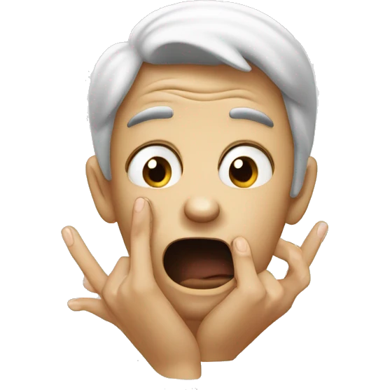 Scared person bites finger nails emoji