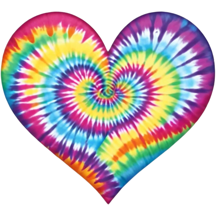 Tie dye heart emoji