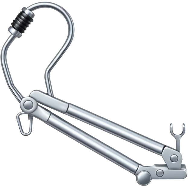 eyelash curler, metallic, soft shadow emoji