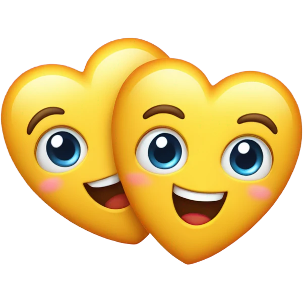 double hearts smiling  emoji