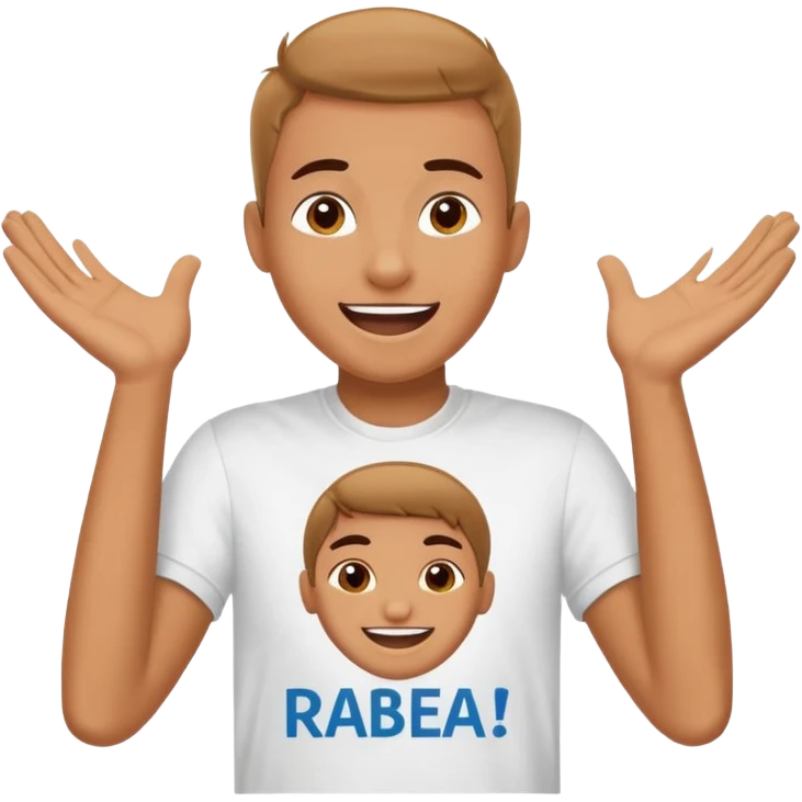 the words "Rabea! Rabea!" and a cheering smiley emoji
