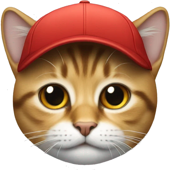 a cap with a cat on it emoji