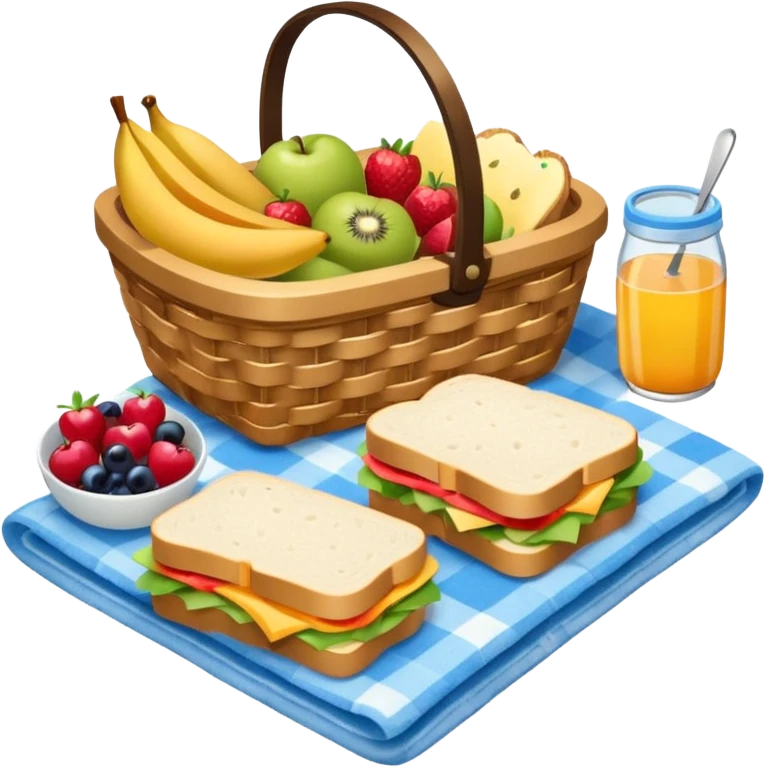 Picnic on the blue blanket emoji