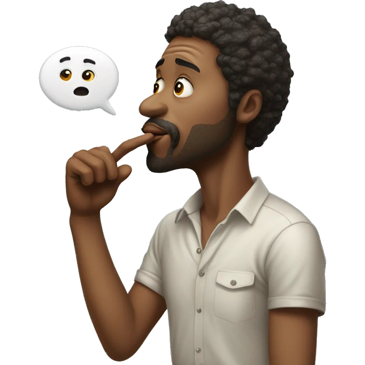 realistic portrait of a man blowing a kiss emoji