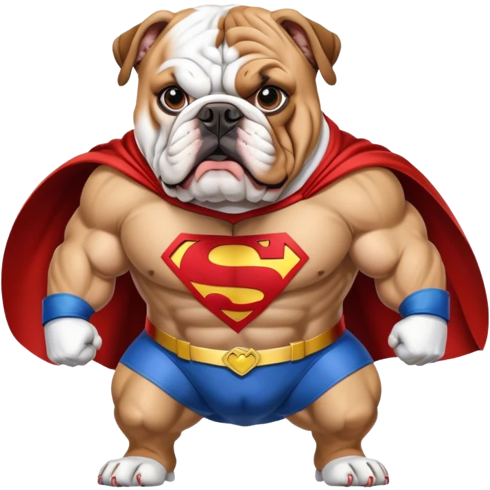 bulldog ingles superman emoji