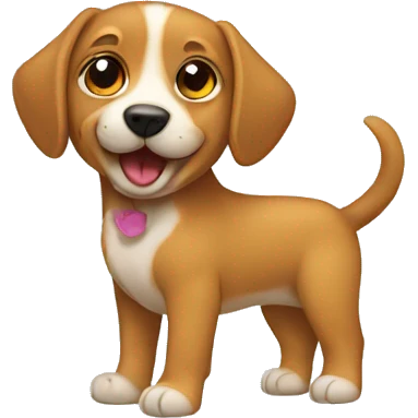 Perro con un niño emoji