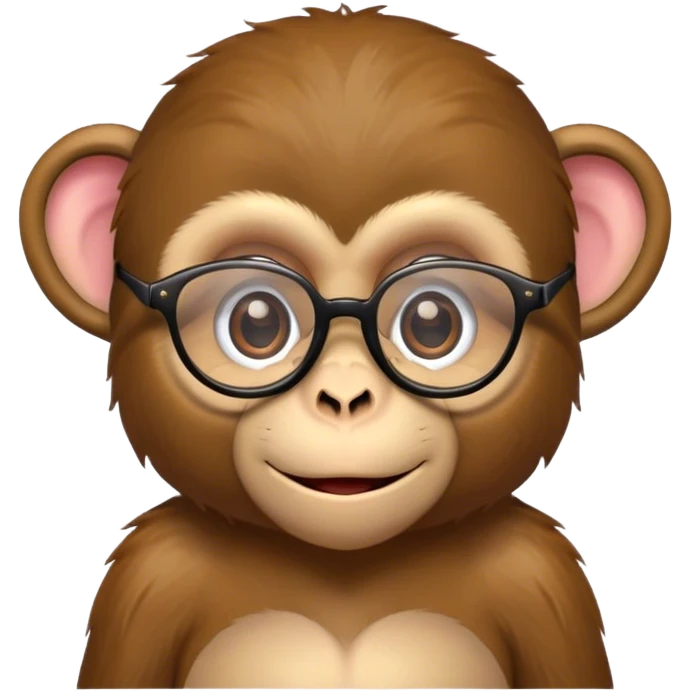 Monkey with glasses emoji