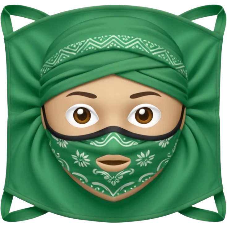 green bandana mask emoji