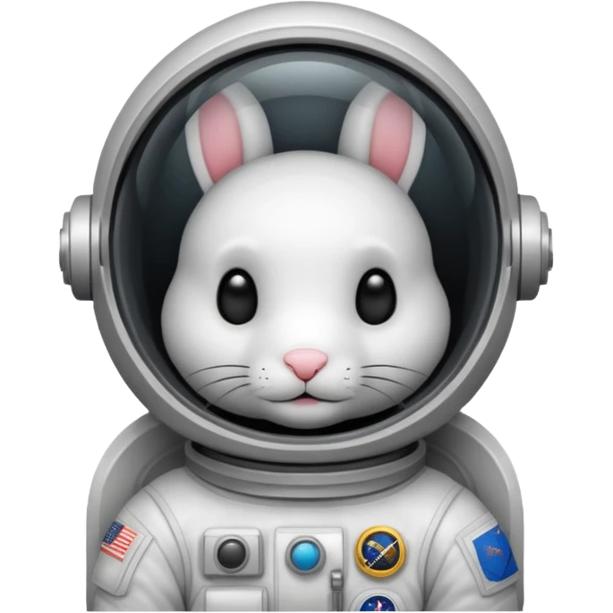 black rabbit astronaut emoji