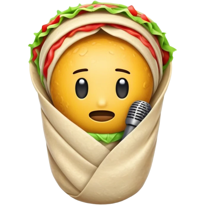 🎤🌯 emoji