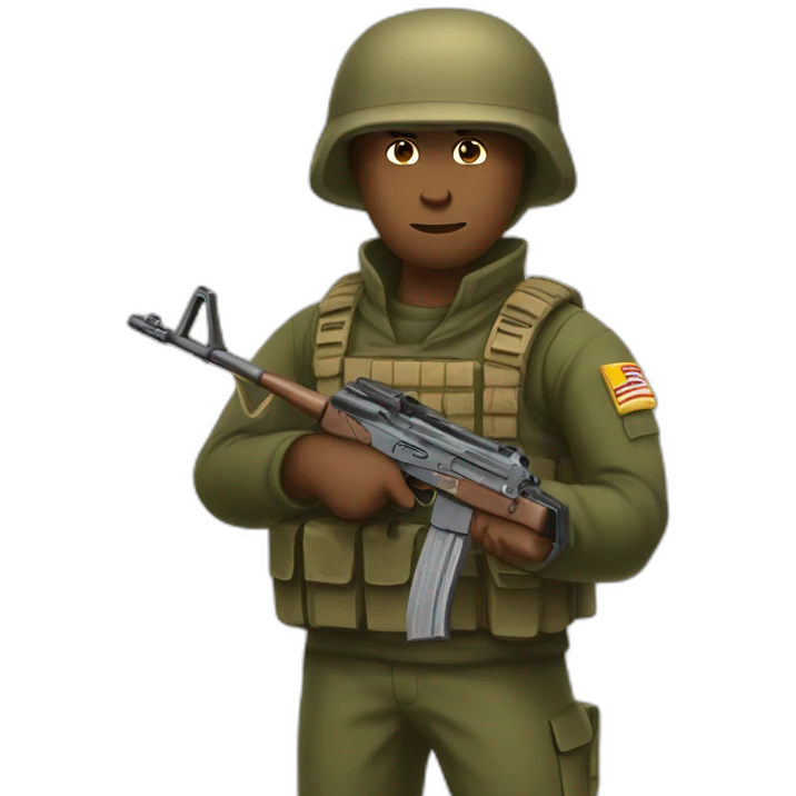 ak-47 and soldier emoji
