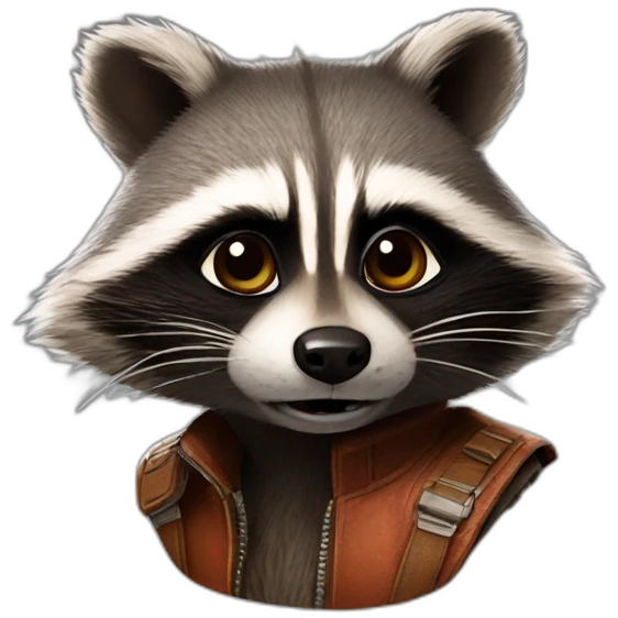 Raccoon from the movie Guardians of the Galaxy emoji
