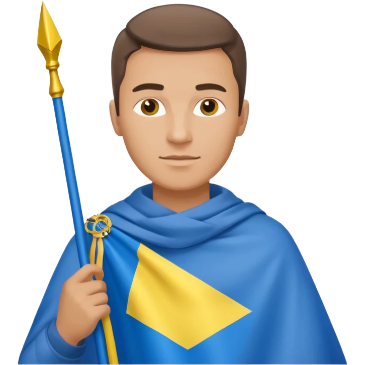 The Ukrainian man with flag emoji