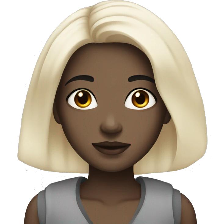 pale girl with black hair skincare emoji